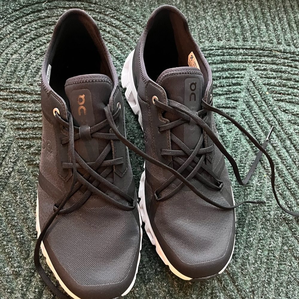 On Running Men's Cloud X 3 AD Sneakers, Black | White, 11 Medium US